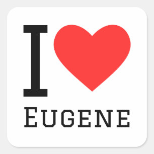 Sticker Carré J'aime l'eugène