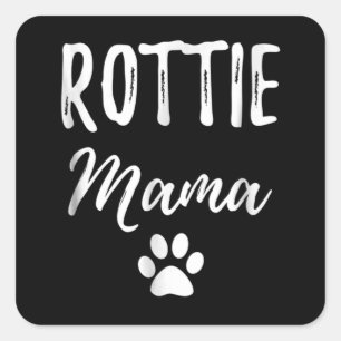 Sticker Carré J'aime mon rottweiler