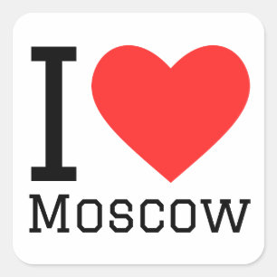 Sticker Carré J'aime moscou