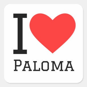 Sticker Carré J'aime Paloma