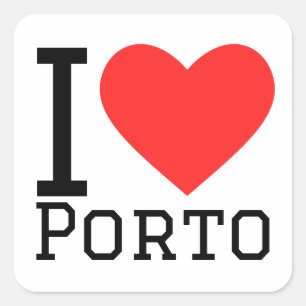 Sticker Carré J'aime Porto
