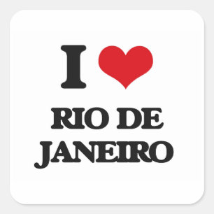 Sticker Carré J'aime Rio de Janeiro