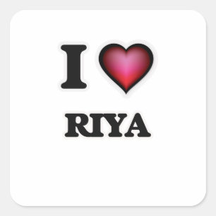 Sticker Carré J'aime Riya
