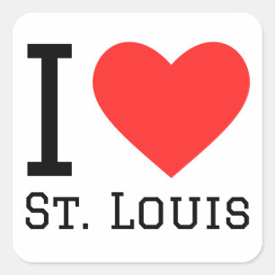Sticker Carré J'aime saint Louis