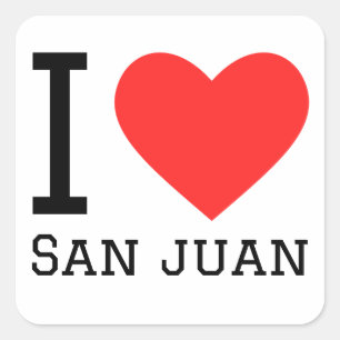 Sticker Carré J'aime san juan