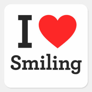 Sticker Carré J'Aime Sourire