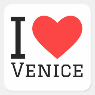 Sticker Carré J'aime venice