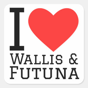 Sticker Carré J'aime Wallis & Futuna