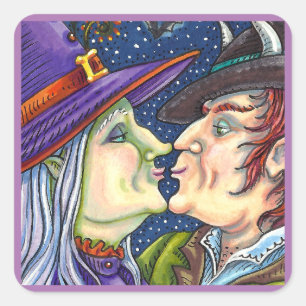 STICKER CARRÉ JAMAIS TROP VIEILLE POUR ROMANCE, WITCH & WARLOCK 
