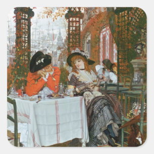 Sticker Carré James Jacques Joseph Tissot Un déjeuner