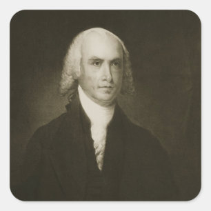 Sticker Carré James Madison, 4ème Président des États-Unis