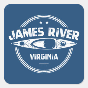 Sticker Carré James River Virginia Kayak