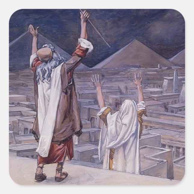 Sticker Carré James Tissot : La peste des sauterelles (Devant)