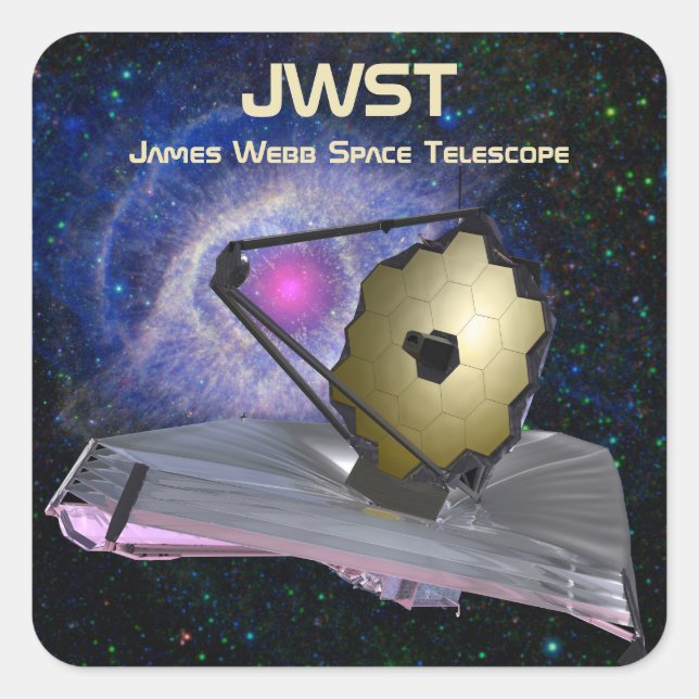 Sticker Carré James Webb Télescope spatial JWST (Devant)