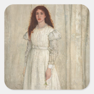 Sticker Carré James Whistler - Symphonie en blanc no 1