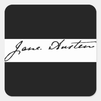 Sticker Carré Jane Austen Signature