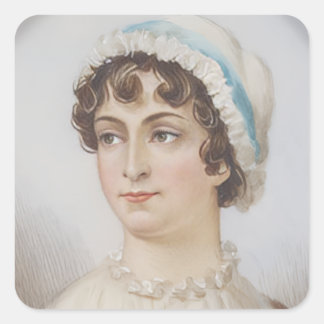 Sticker Carré Jane Austen's Miniature Portrait