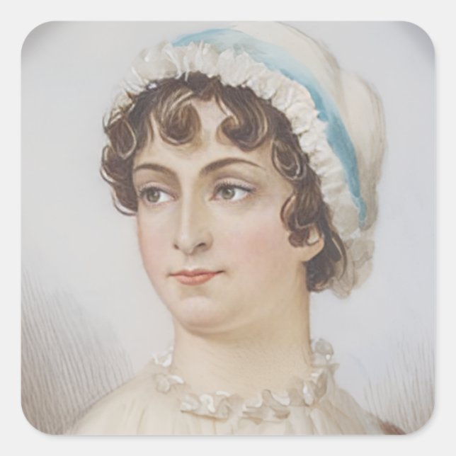 Sticker Carré Jane Austen's Miniature Portrait (Devant)