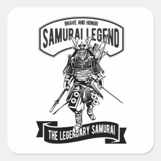 Sticker Carré Japanese "Samurai"