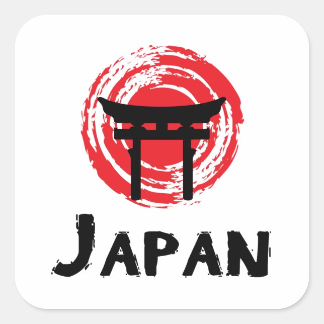 Sticker Carré Japon (Devant)