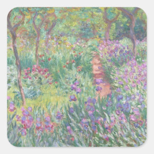 Sticker Carré Jardin de l’artiste à Giverny (1900) Claude Monet