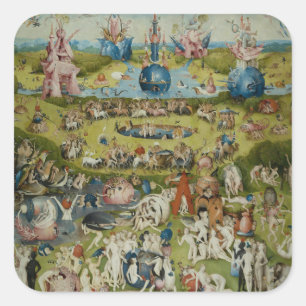 Sticker Carré Jardin des délices terrestres, 1490-1500