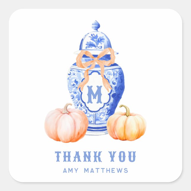 Sticker Carré Jardin opiaire en bambou | Chinoiserie Merci (Devant)