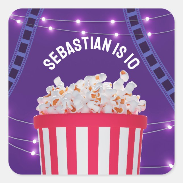 Sticker Carré Jardin Popcorn Bucket (Devant)