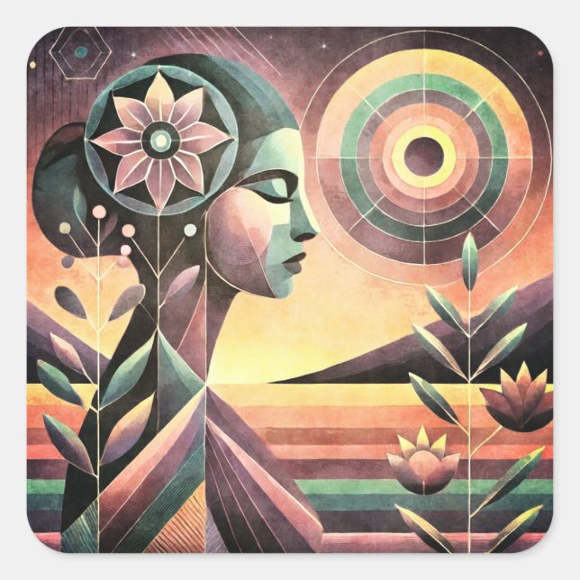 Sticker Carré Jasmine (Devant)