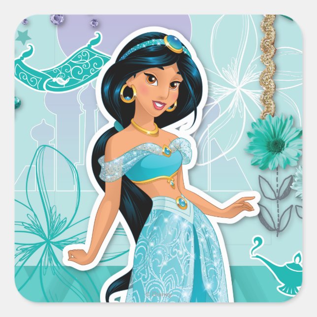 Sticker Carré Jasmine - Courageux (Devant)