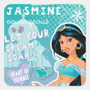 Sticker Carré Jasmine - Laissez vos rêves s'envoler
