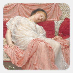 Sticker Carré Jasmine par Albert Joseph Moore, Beaux-Arts victor