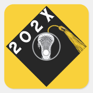 Sticker Carré Jaune de nuit senior Team Lacrosse