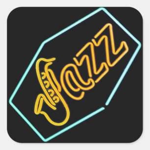 Sticker Carré Jazz noir