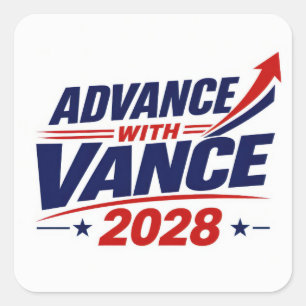 Sticker Carré JD Vance pour l'élection présidentielle de 2028 