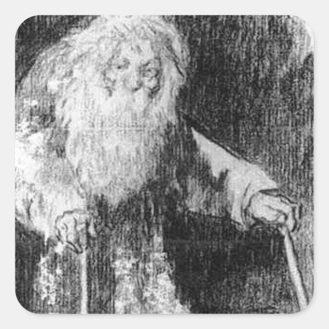 Sticker Carré Je continue à apprendre par Francisco Goya (Devant)