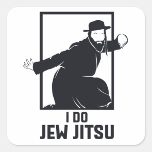 Sticker Carré Je Fais Jew Jitsu I Funny Jui Jutsu