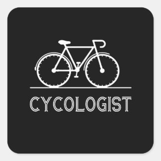 Sticker Carré Je Fais Toujours Du Cyclisme Le Matin Pour Être En