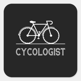 Sticker Carré Je Fais Toujours Du Cyclisme Le Matin Pour Être En