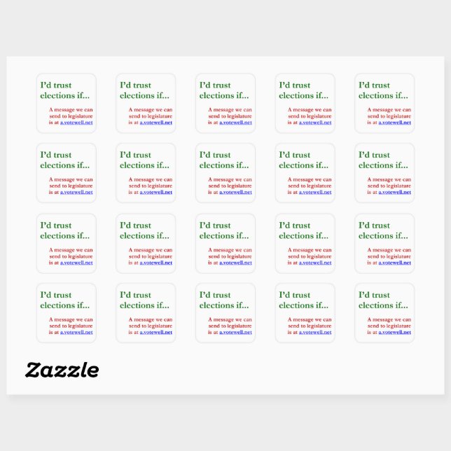 Sticker Carré Je ferais confiance aux élections si... (Feuille)
