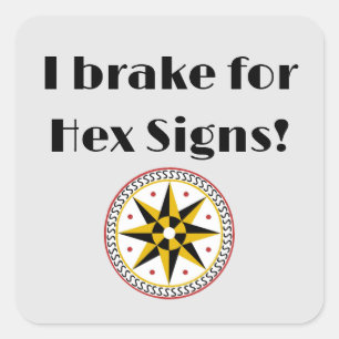 Sticker Carré Je freine pour les panneaux hexadécimaux
