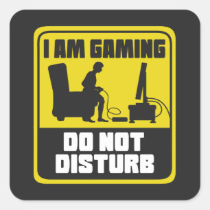 Sticker Carré Je Joue Ne Dérange Pas