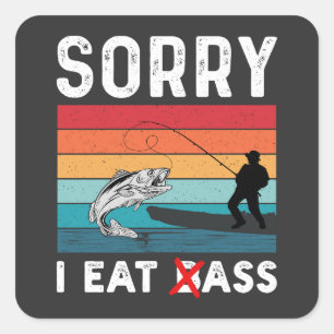Sticker Carré Je mange de la basse