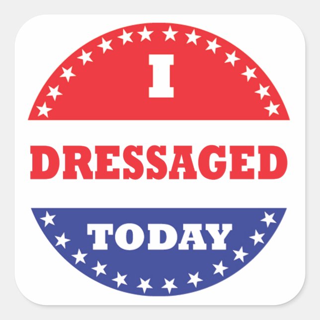 Sticker Carré Je Me Suis Dressé Aujourd'Hui (Devant)