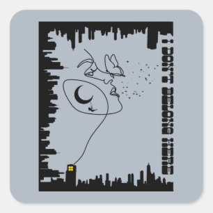 Sticker Carré Je n'appartiens pas ici