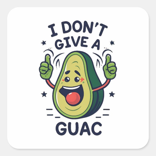 Sticker Carré Je ne donne pas de chandelle d'avocat guac (Devant)