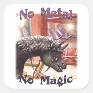 Sticker Carré Je ne possède pas de métal ni d'autocollants magiq