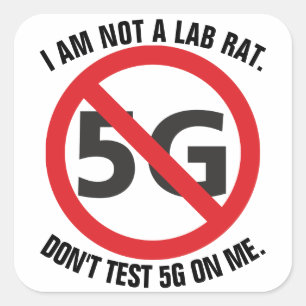 Sticker Carré Je ne suis pas un rat de laboratoire, Ne testez pa