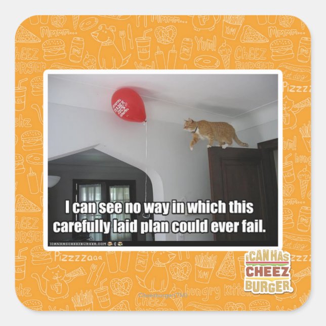 Sticker Carré Je ne vois pas comment cela pourrait échouer (Devant)