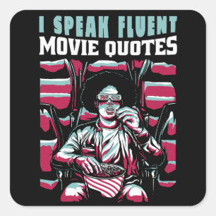 Sticker Carré Je parle couramment les citations de films